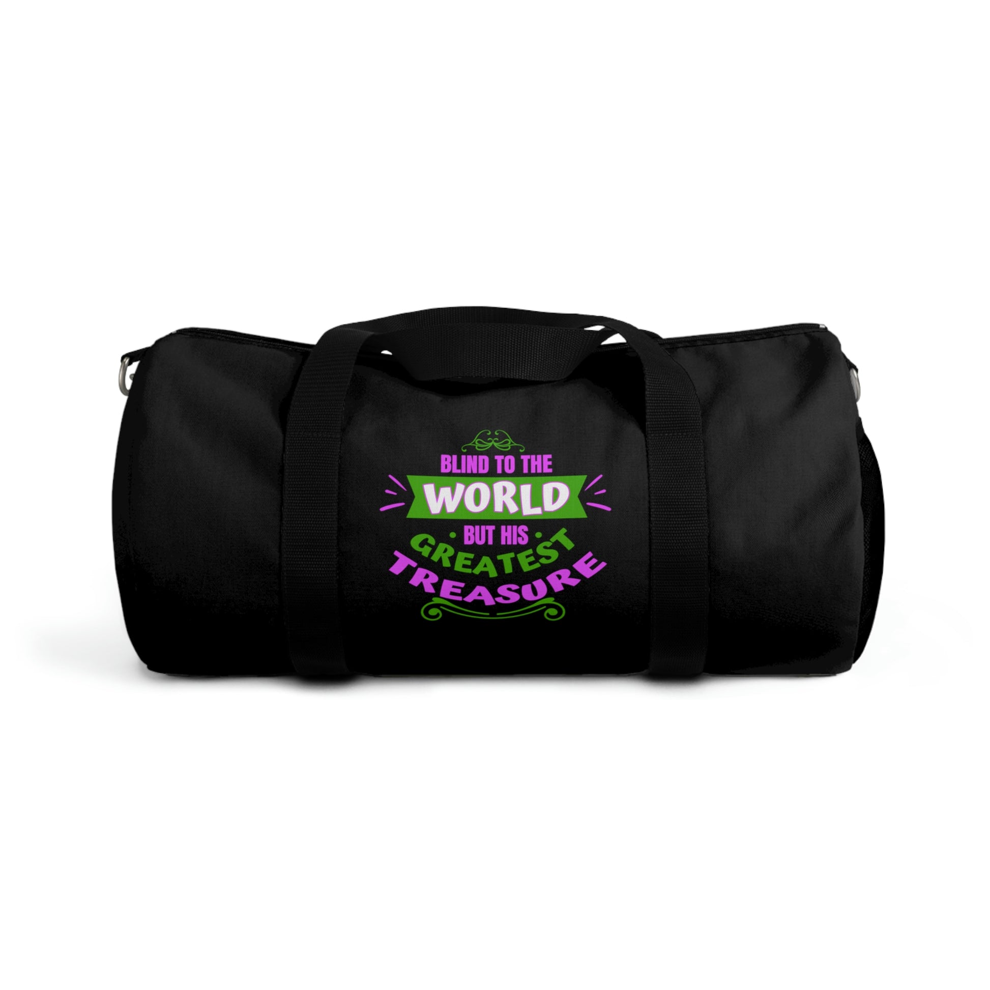 Blind To The World But His Greatest Treasure Duffel Bag Printify