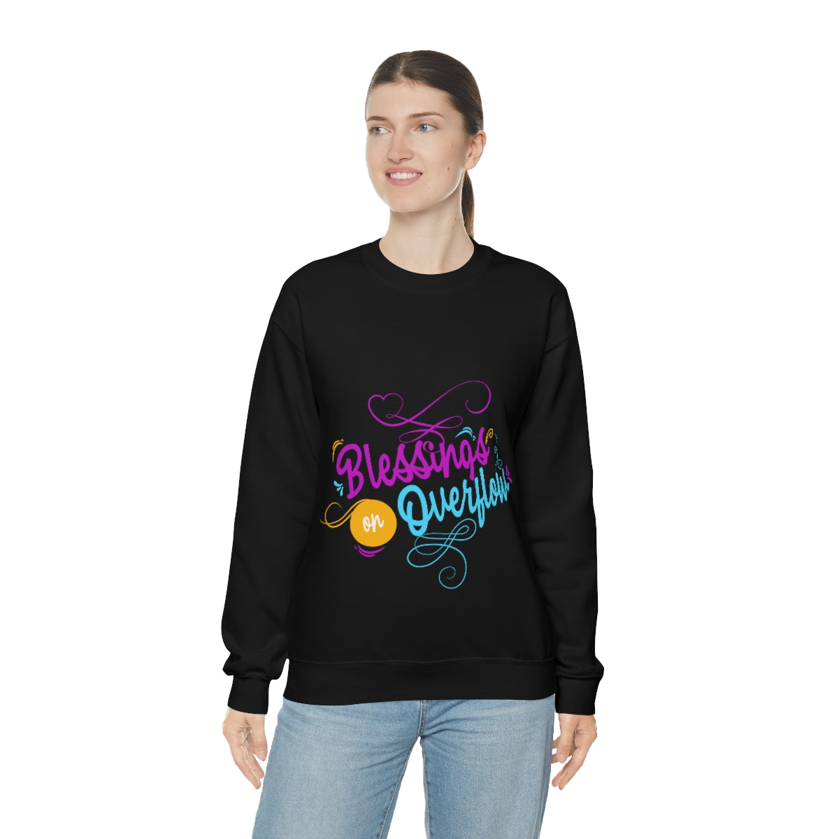 Blessings On Overflow Unisex Heavy Blend™ Crewneck Sweatshirt Printify