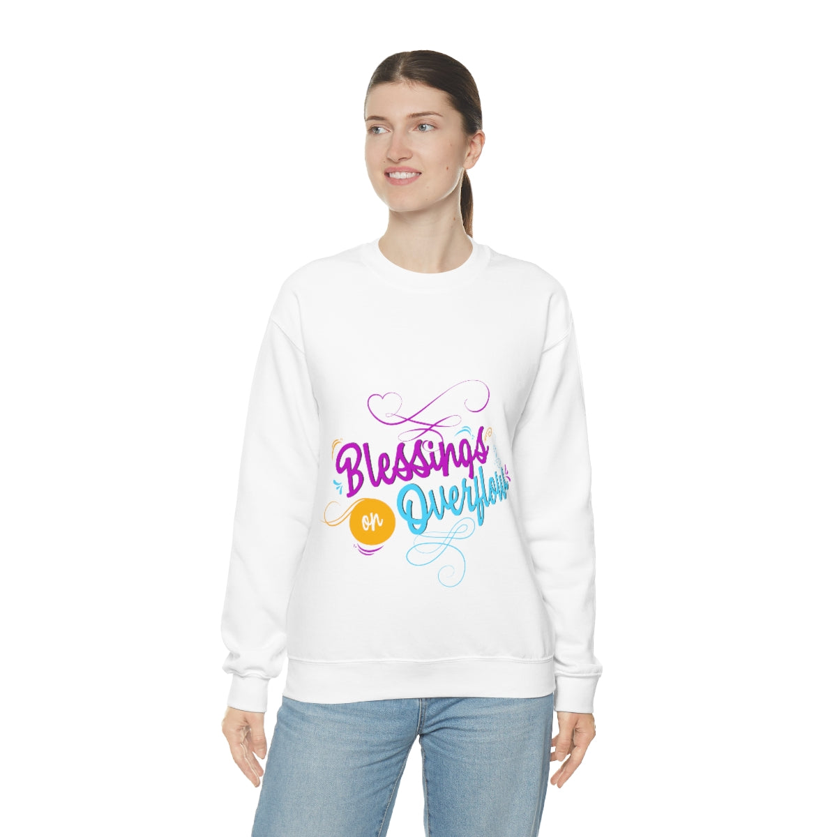 Blessings On Overflow Unisex Heavy Blend™ Crewneck Sweatshirt Printify