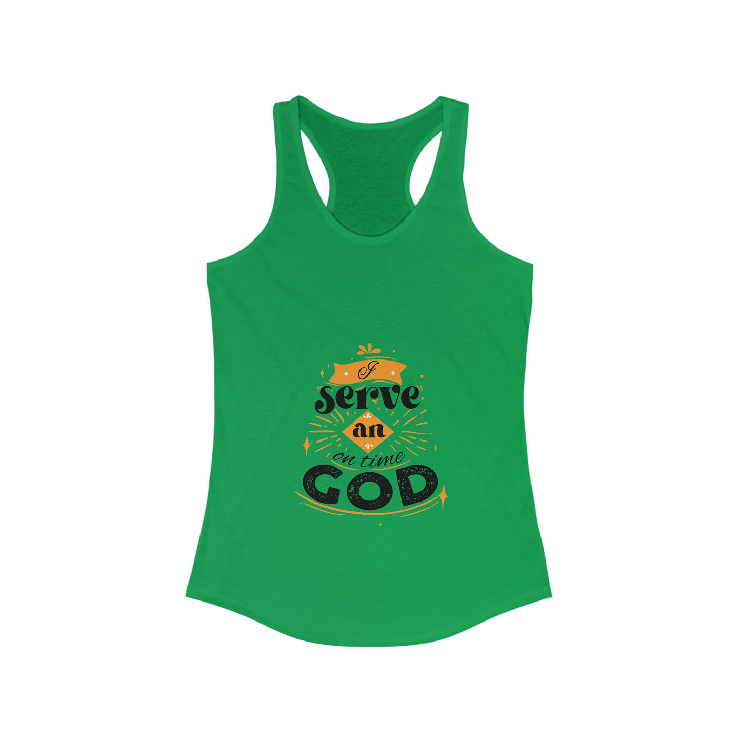 I Serve An On Time God Slim Fit Tank-top