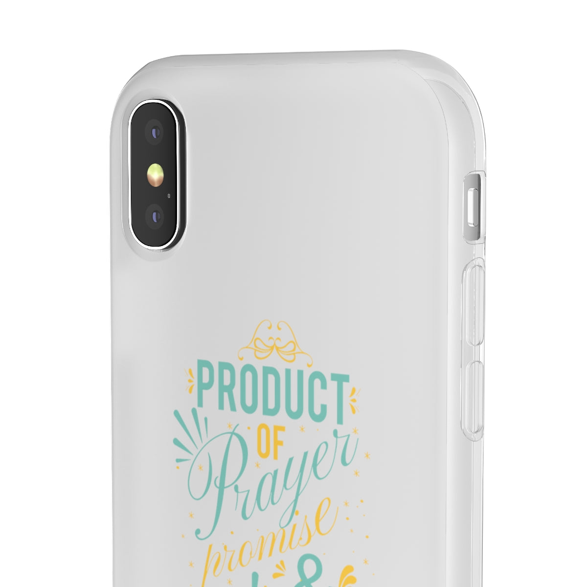 Product of Prayer Promise and Perseverance Flexi Phone Case. compatible with select IPhone & Samsung Galaxy Phones Printify