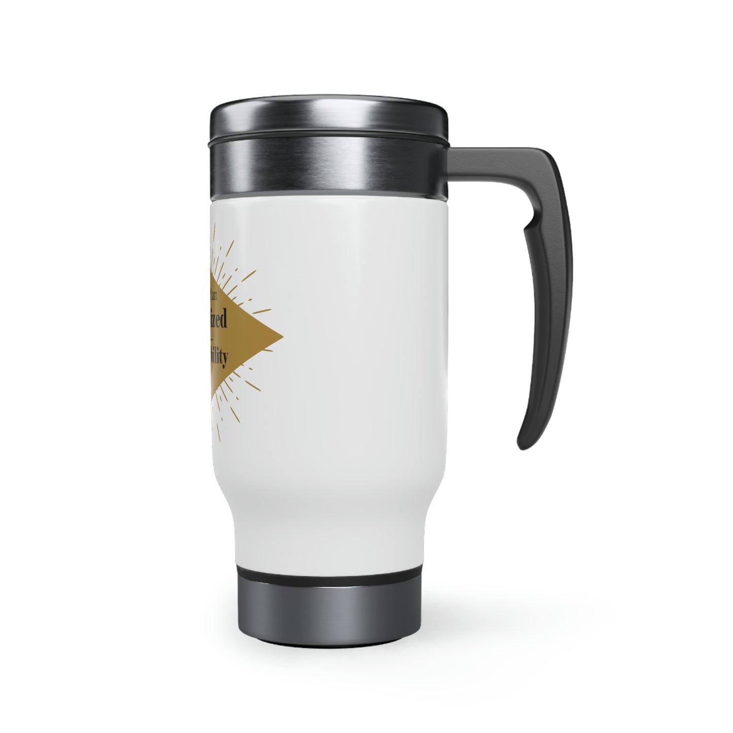 In Christ I Am A Realized Impossibility Travel Mug with Handle, 14oz