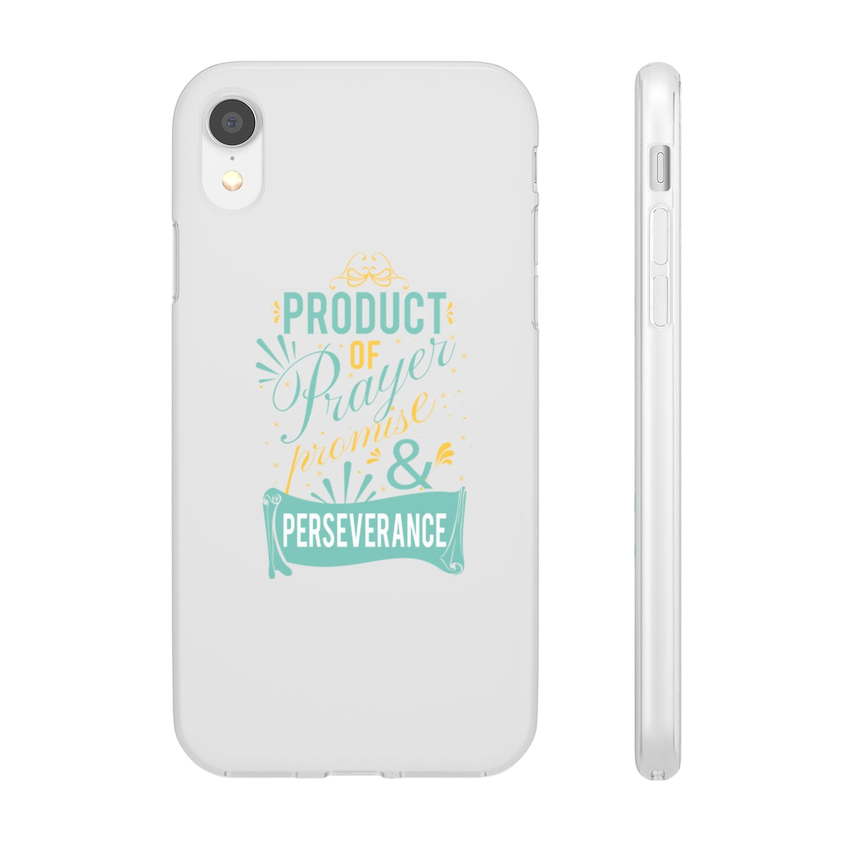 Product of Prayer Promise and Perseverance Flexi Phone Case. compatible with select IPhone & Samsung Galaxy Phones Printify