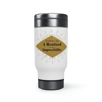 In Christ I Am A Realized Impossibility Travel Mug 14oz