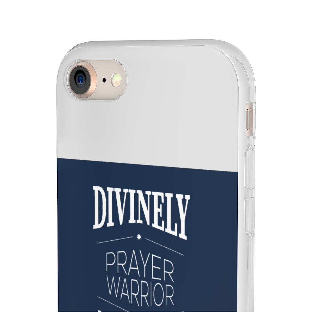 Divinely Armed Prayer Warrior Flexi Phone Case compatible with select IPhone & Samsung Galaxy Phones Printify