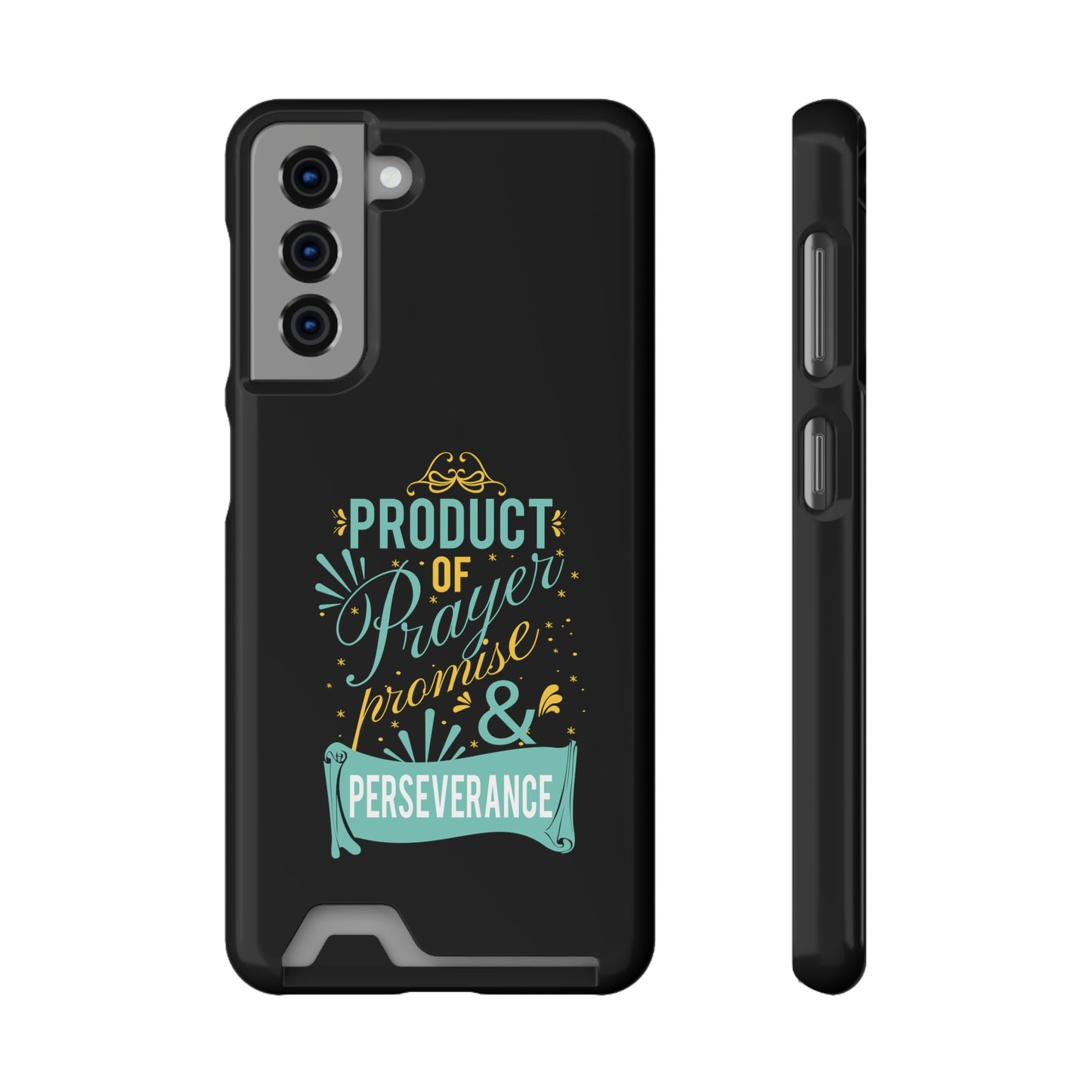 Product Of Prayer Promise And Perseverance Phone Case With Card Holder