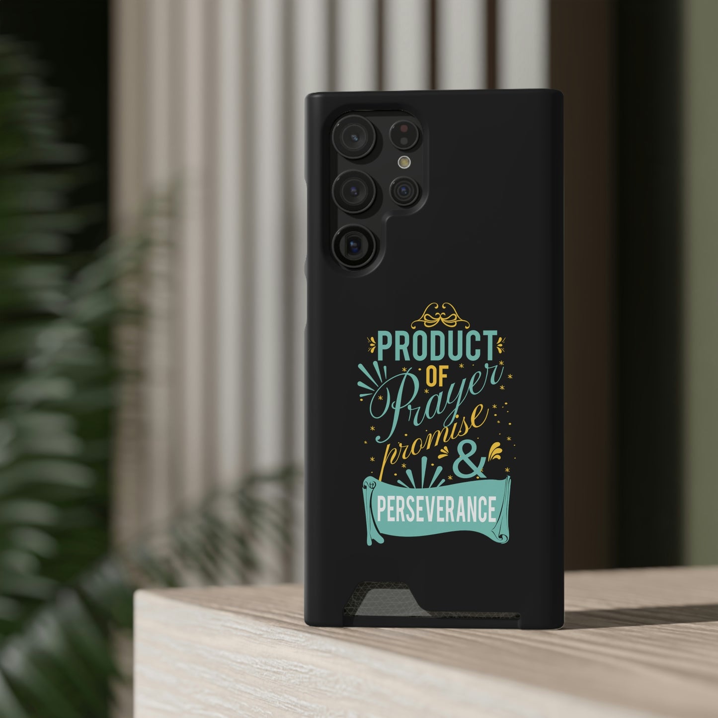 Product Of Prayer Promise And Perseverance Phone Case With Card Holder