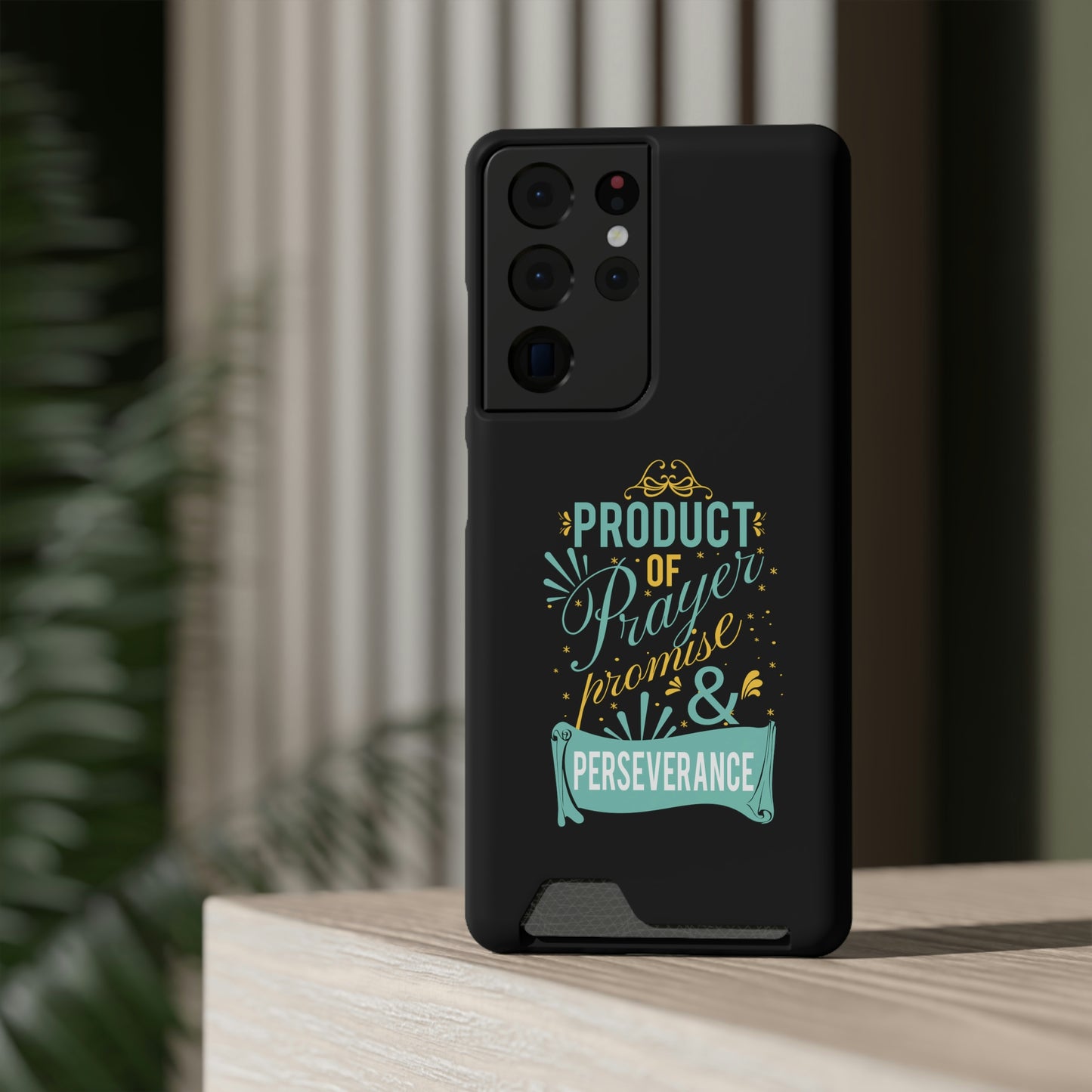 Product Of Prayer Promise And Perseverance Phone Case With Card Holder