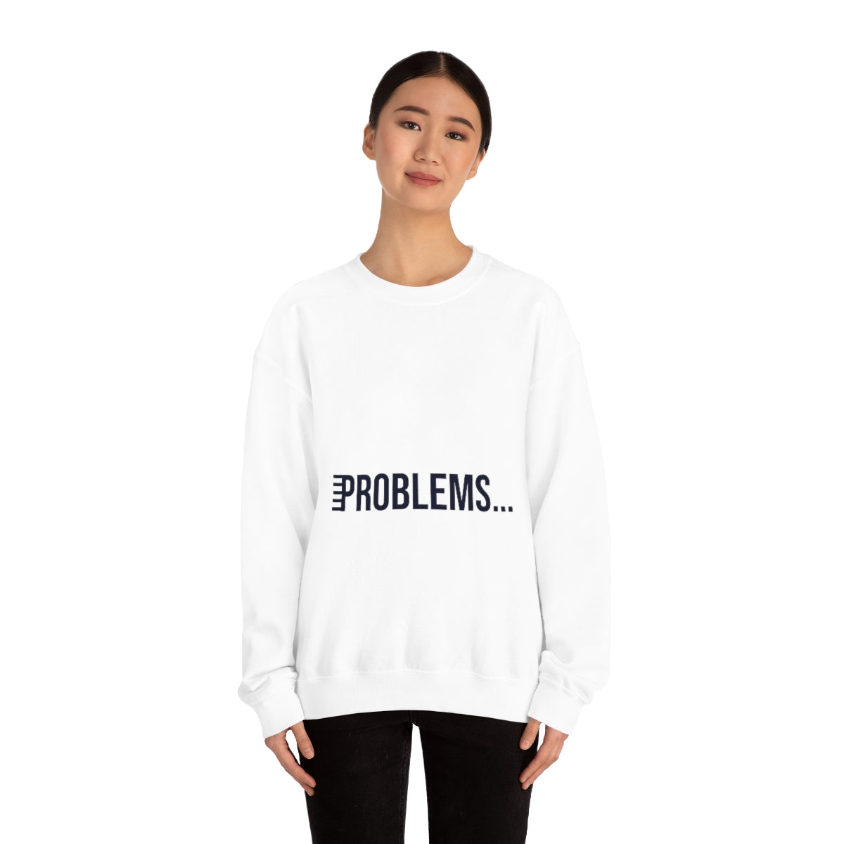 Problems Meet My God Unisex Heavy Blend™ Crewneck Sweatshirt Printify
