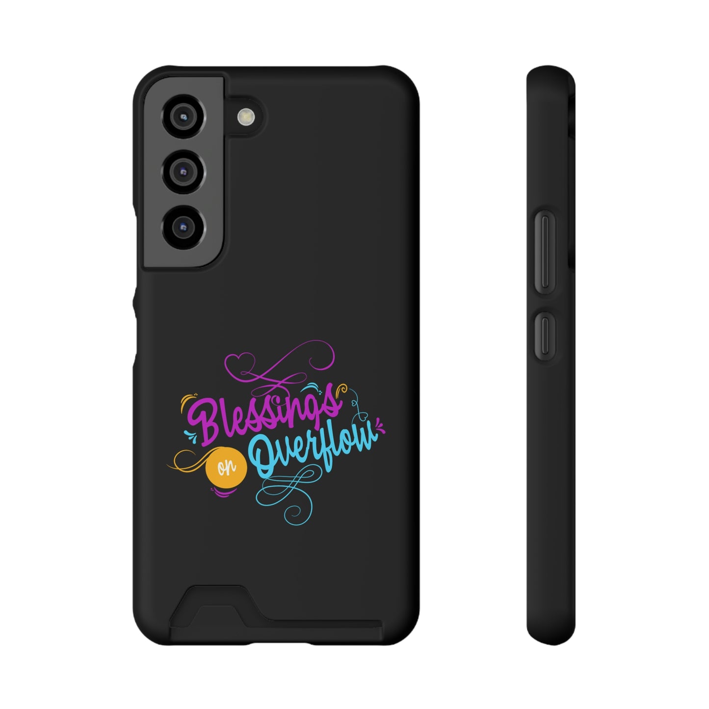 Blessings On Overflow Phone Case With Card Holder