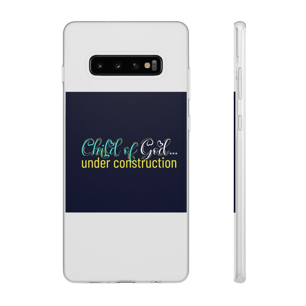 Child of God Under Construction Flexi Phone Case.compatible with select IPhone & Samsung Galaxy Phones Printify