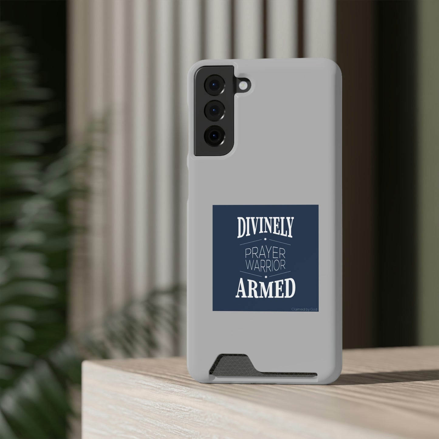 Divinely Armed Prayer Warrior Phone Case With Card Holder