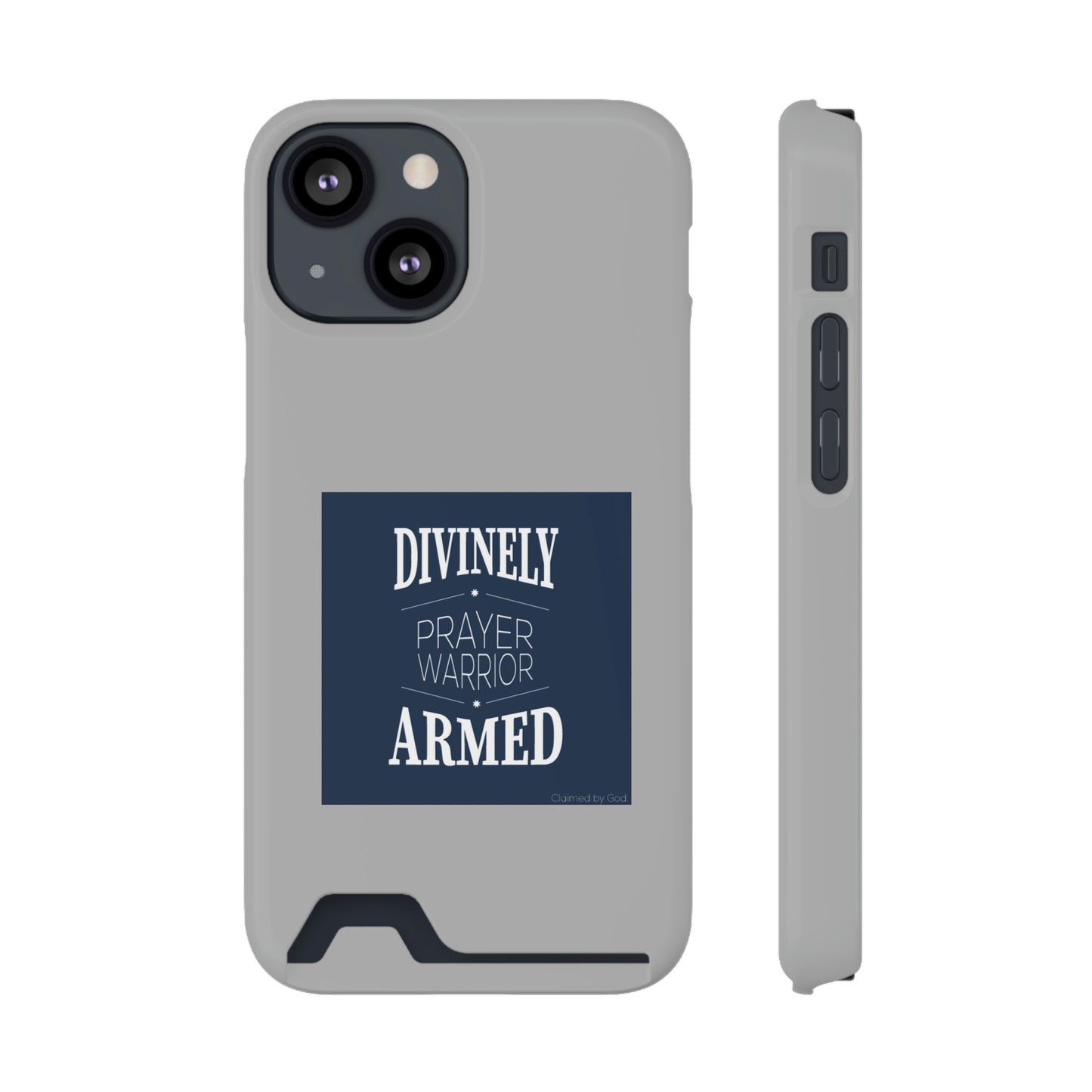 Divinely Armed Prayer Warrior Phone Case With Card Holder