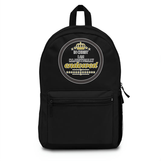 In Christ I Am Majestically Endowed Backpack Printify