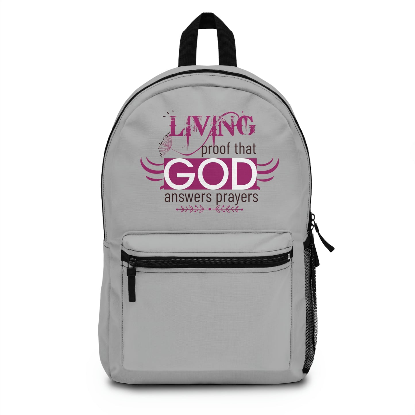 Living Proof That God Answers Prayers Backpack Printify