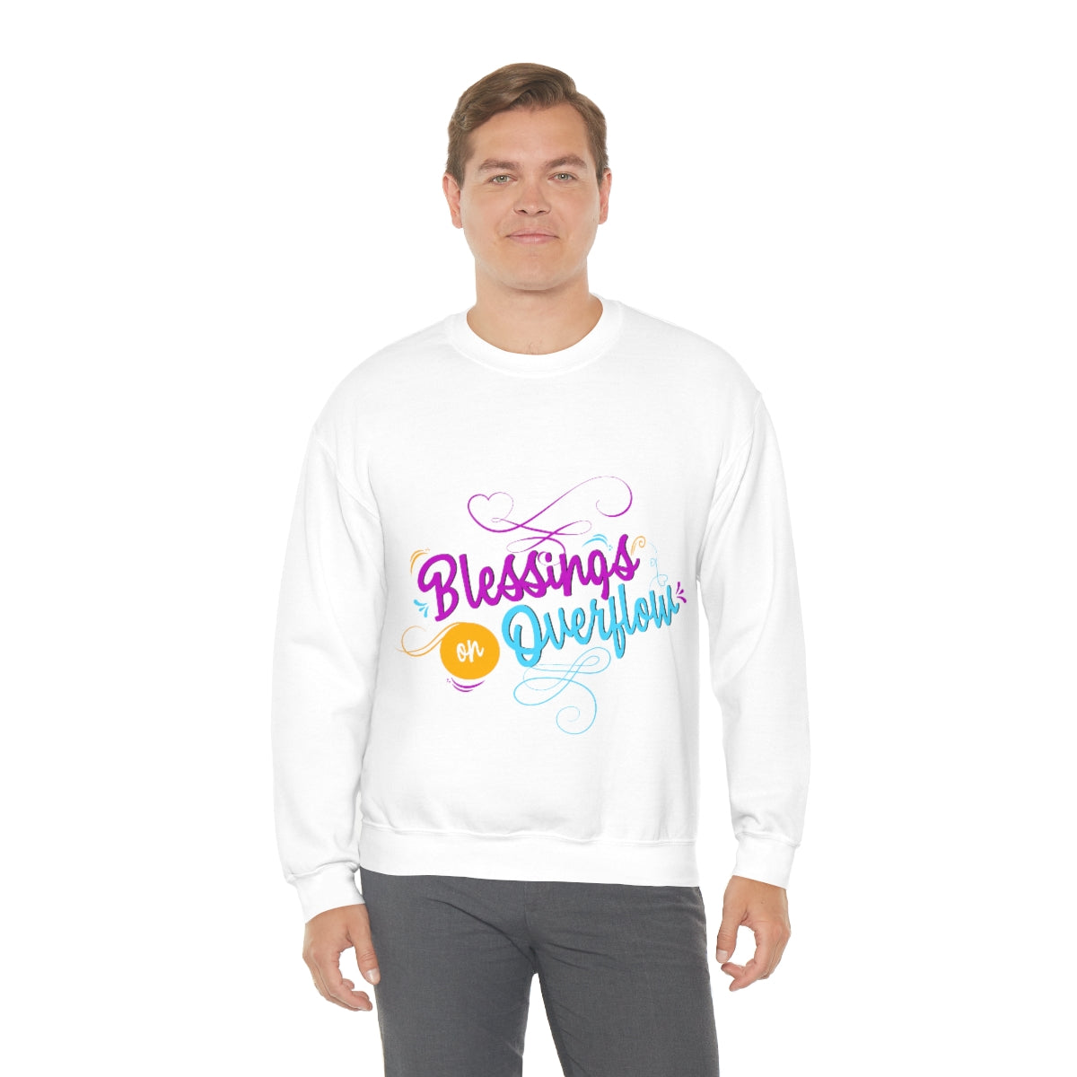 Blessings On Overflow Unisex Heavy Blend™ Crewneck Sweatshirt Printify