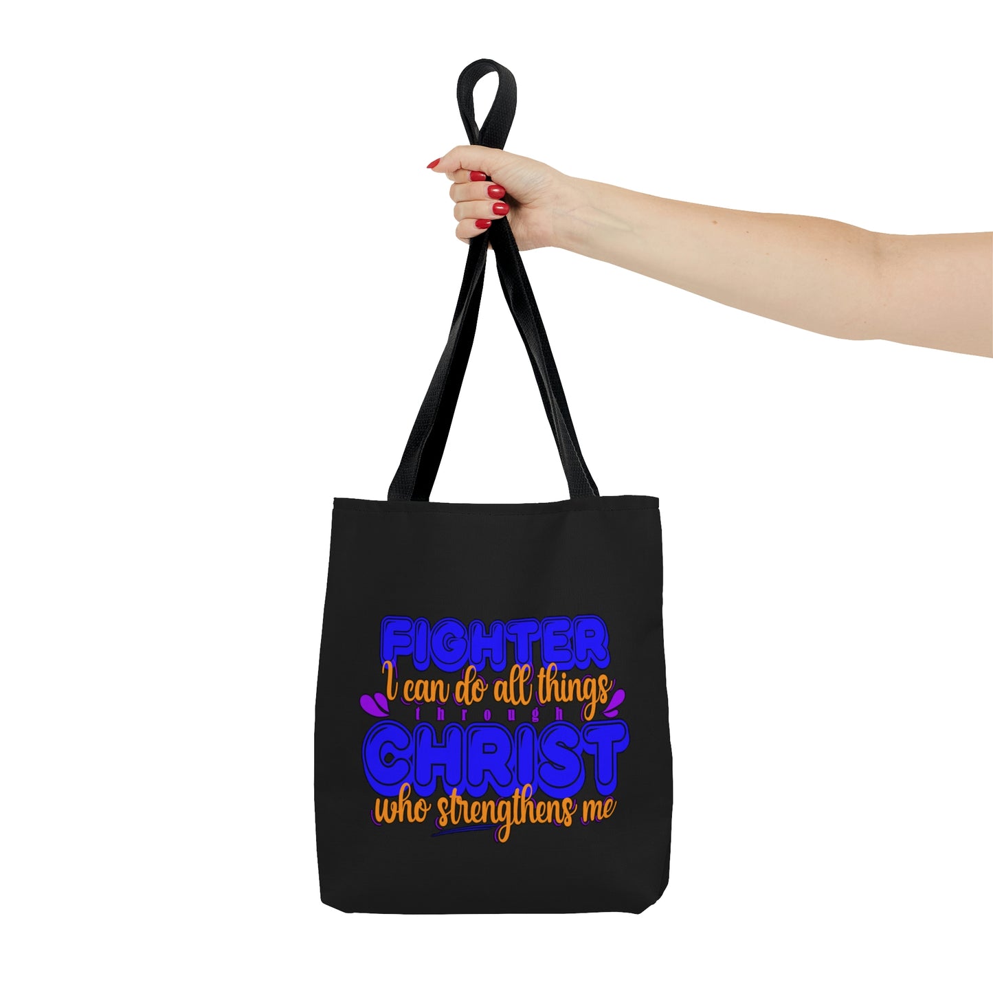Fighter I Can Do All Things Through Christ Who Strengthens Me  Tote Bag