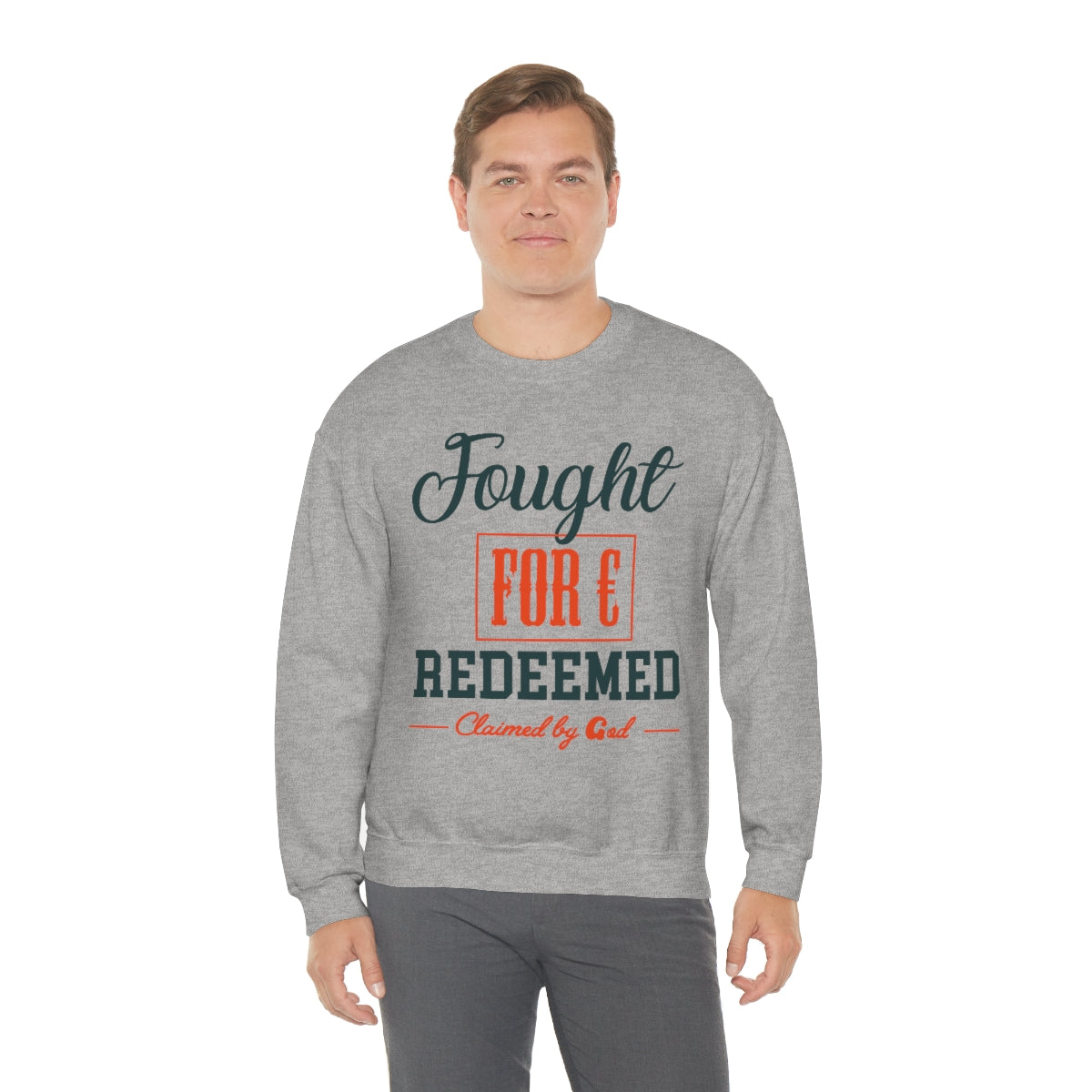 Fought For and Redeemed Unisex Heavy Blend™ Crewneck Sweatshirt Printify