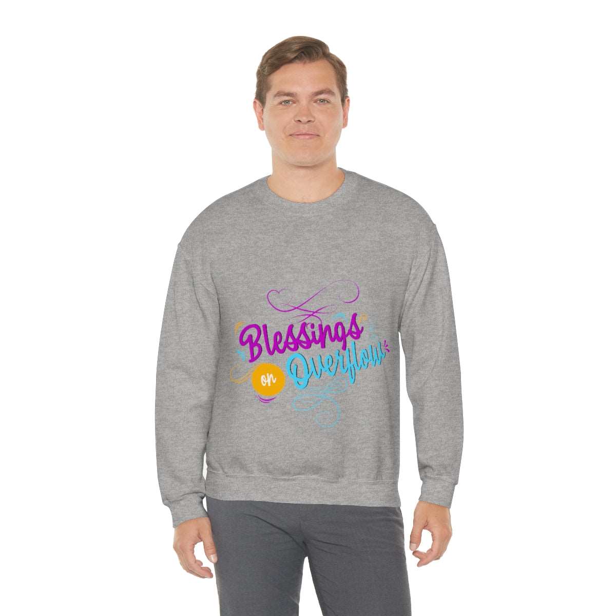 Blessings On Overflow Unisex Heavy Blend™ Crewneck Sweatshirt Printify