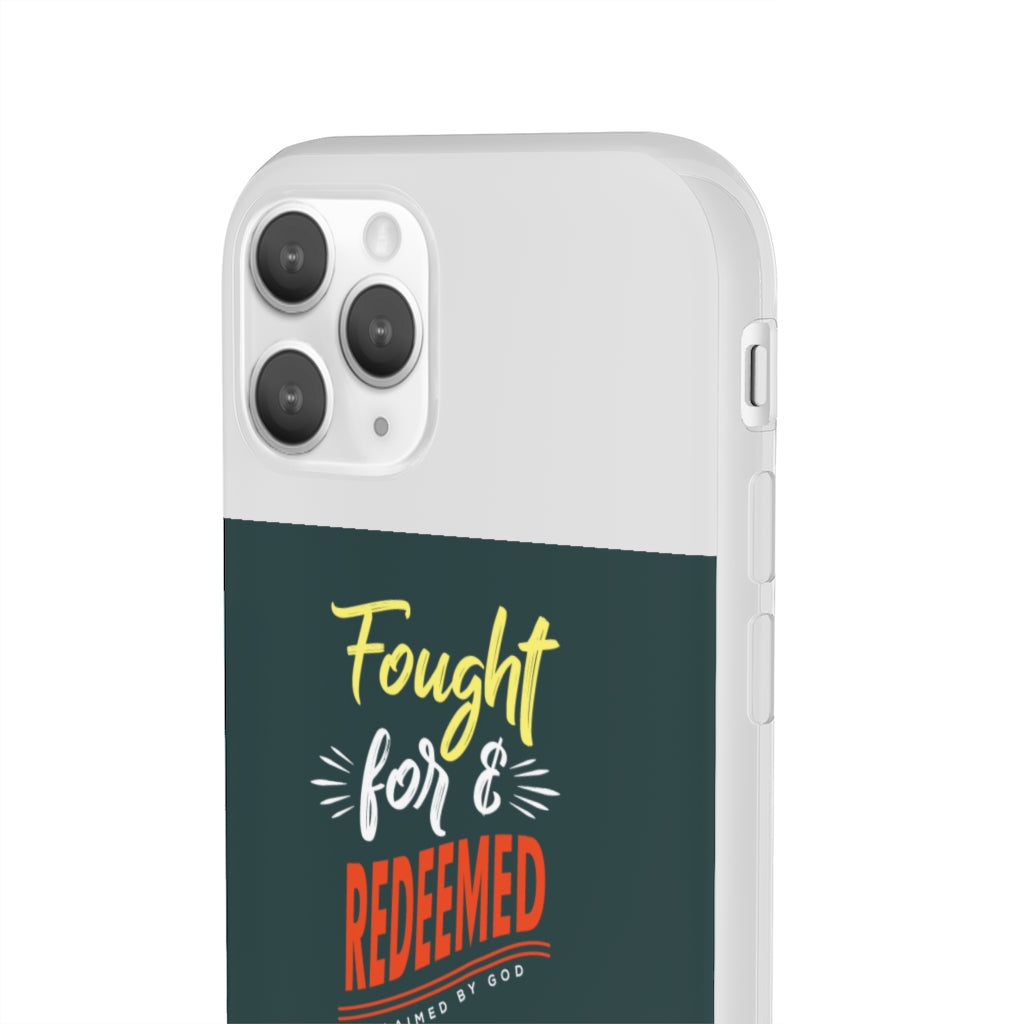 fought for and  redeemed Flexi Phone Case. compatible with select IPhone & Samsung Galaxy Phones Printify