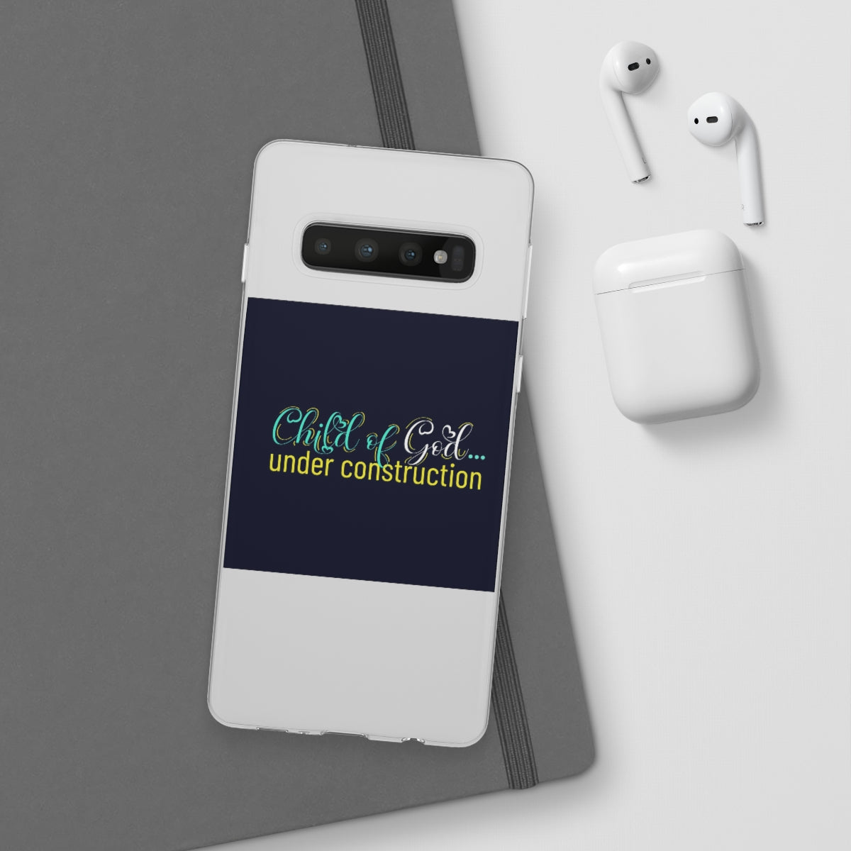 Child of God Under Construction Flexi Phone Case.compatible with select IPhone & Samsung Galaxy Phones Printify