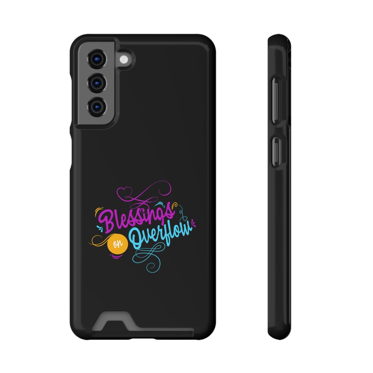 Blessings On Overflow Phone Case With Card Holder