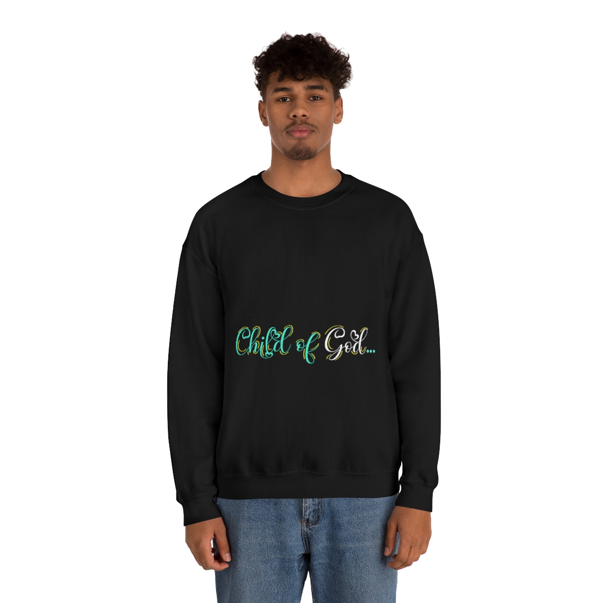 Child Of God Under Construction Unisex Heavy Blend™ Crewneck Sweatshirt Printify