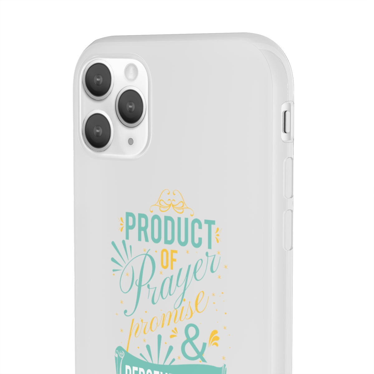 Product of Prayer Promise and Perseverance Flexi Phone Case. compatible with select IPhone & Samsung Galaxy Phones Printify