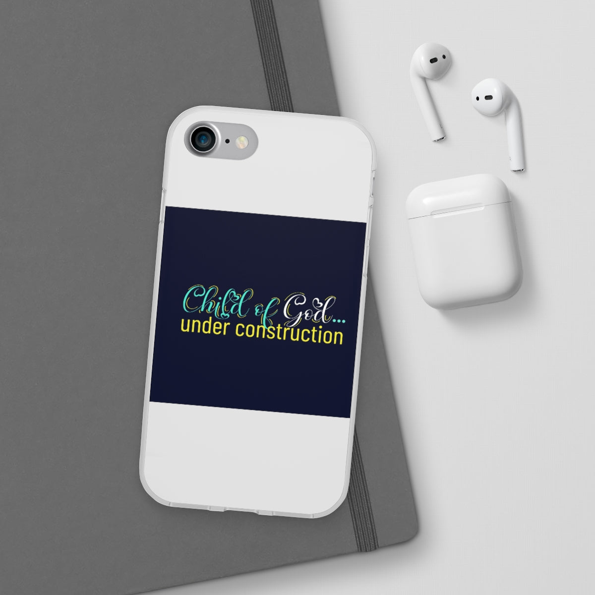 Child of God Under Construction Flexi Phone Case.compatible with select IPhone & Samsung Galaxy Phones Printify