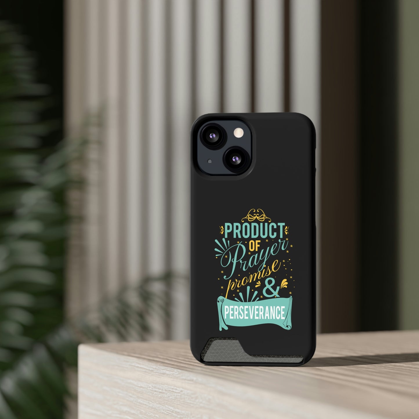 Product Of Prayer Promise And Perseverance Phone Case With Card Holder