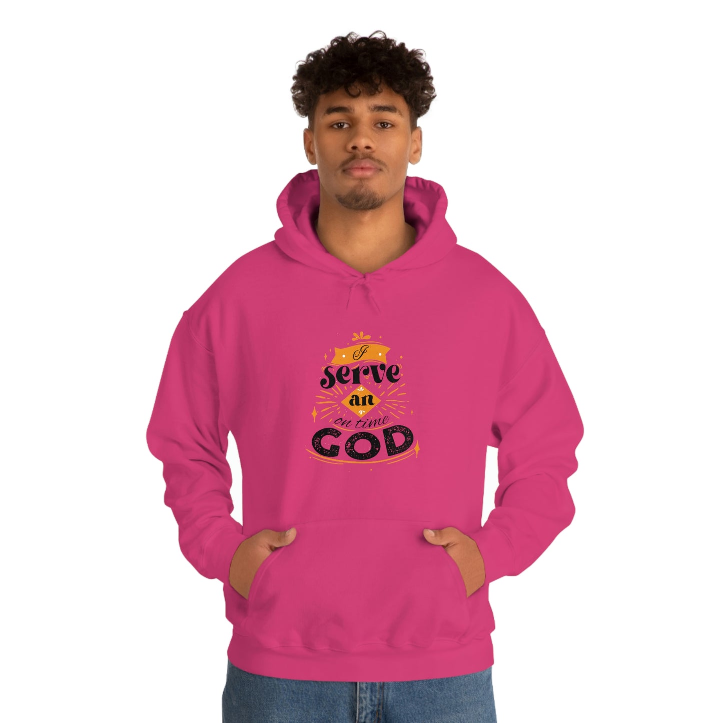 I Serve An On Time God Unisex Pull On Hooded sweatshirt