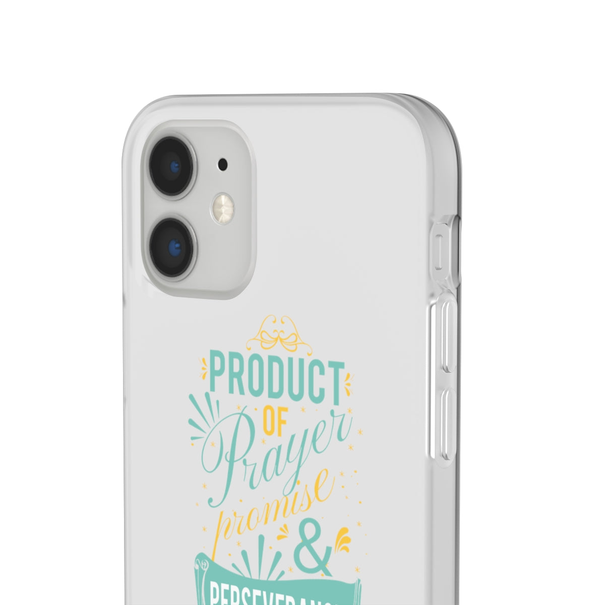 Product of Prayer Promise and Perseverance Flexi Phone Case. compatible with select IPhone & Samsung Galaxy Phones Printify