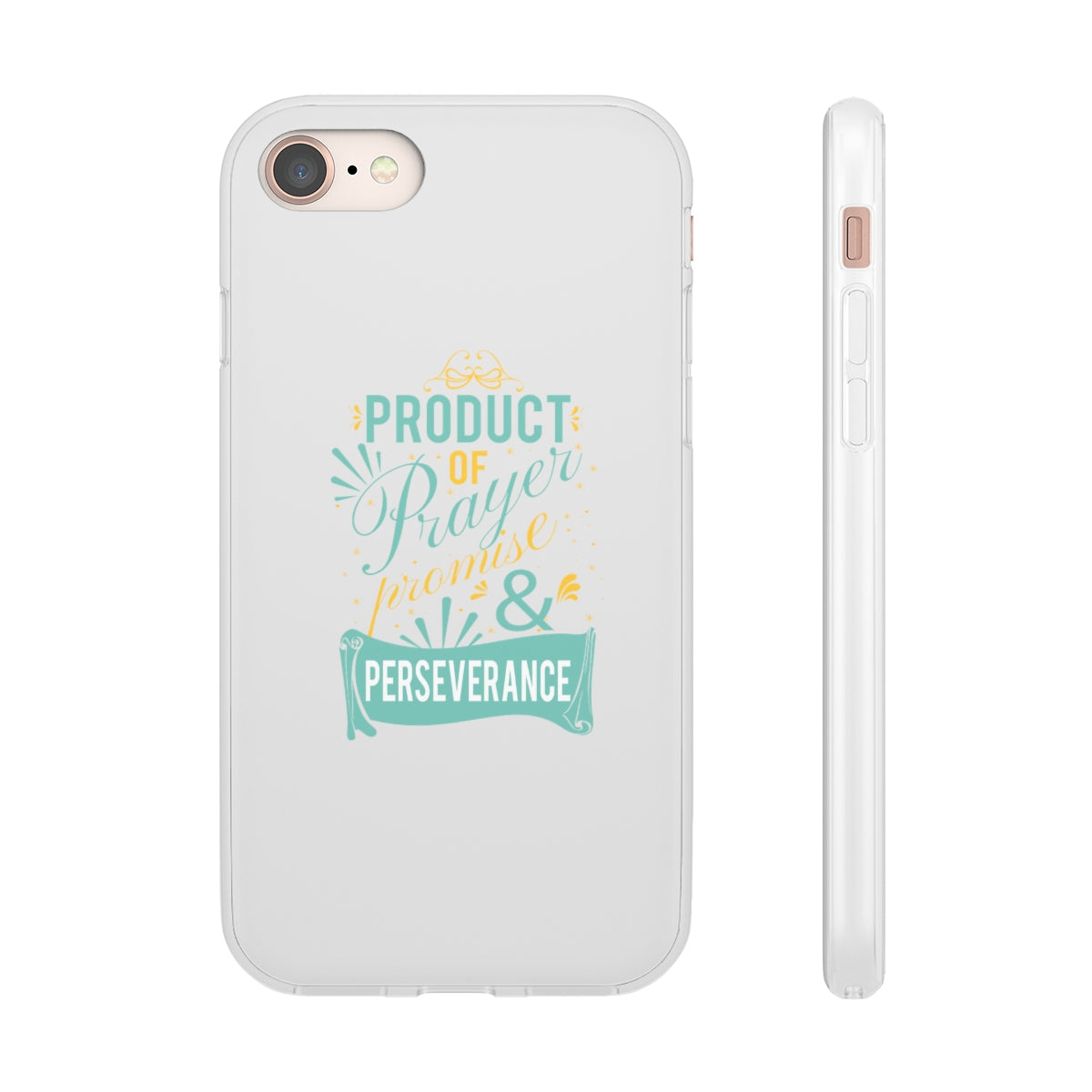 Product of Prayer Promise and Perseverance Flexi Phone Case. compatible with select IPhone & Samsung Galaxy Phones Printify