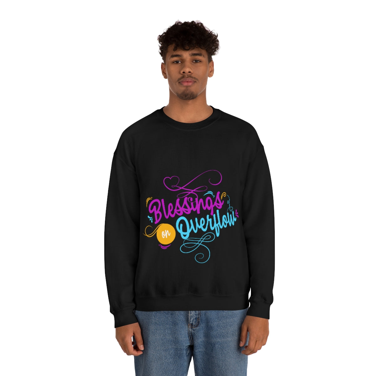 Blessings On Overflow Unisex Heavy Blend™ Crewneck Sweatshirt Printify