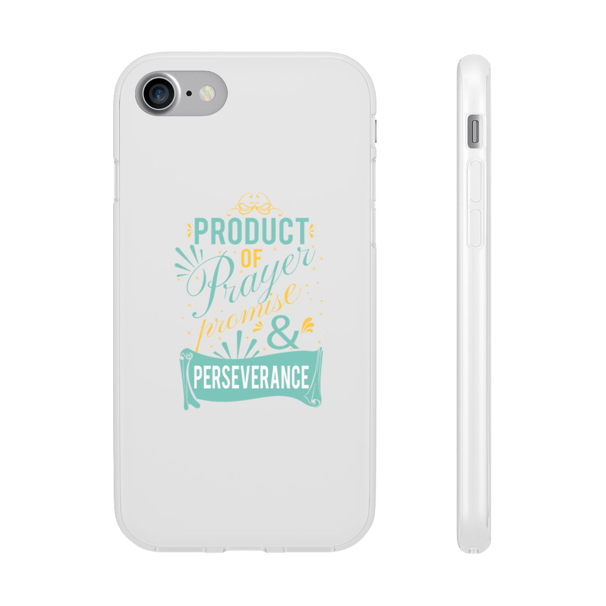 Product of Prayer Promise and Perseverance Flexi Phone Case. compatible with select IPhone & Samsung Galaxy Phones Printify