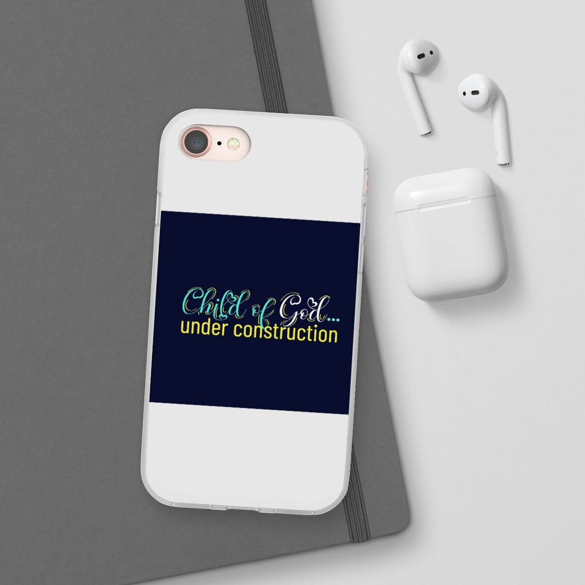 Child of God Under Construction Flexi Phone Case.compatible with select IPhone & Samsung Galaxy Phones Printify