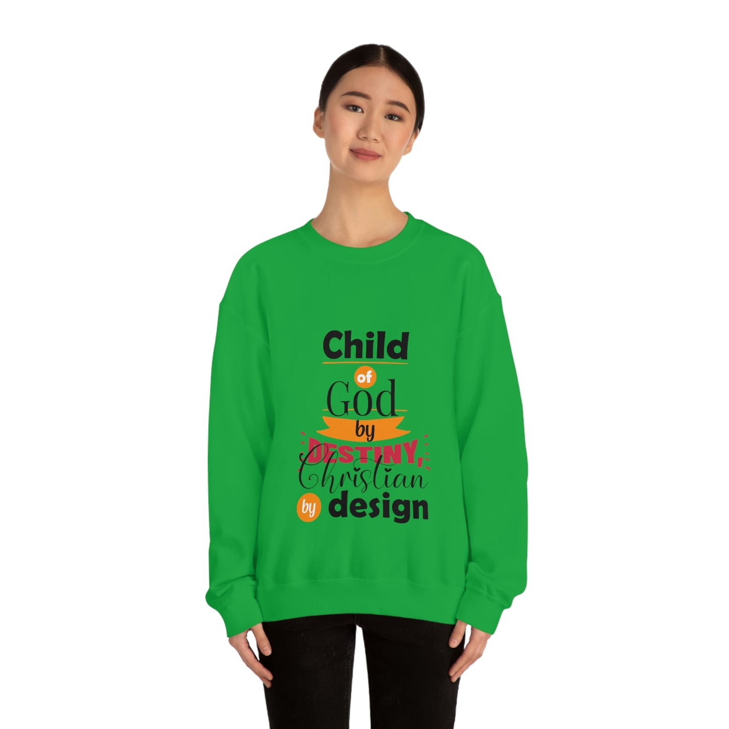 Child Of God By Destiny Christian By Design Unisex Heavy Blend™ Crewneck Sweatshirt