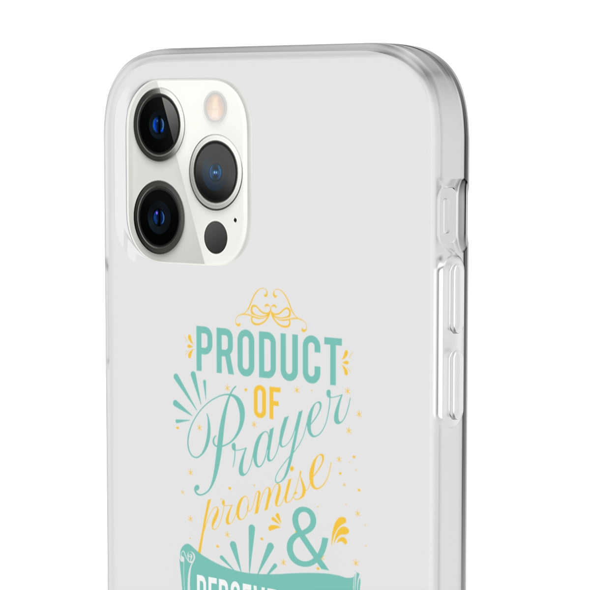 Product of Prayer Promise and Perseverance Flexi Phone Case. compatible with select IPhone & Samsung Galaxy Phones Printify