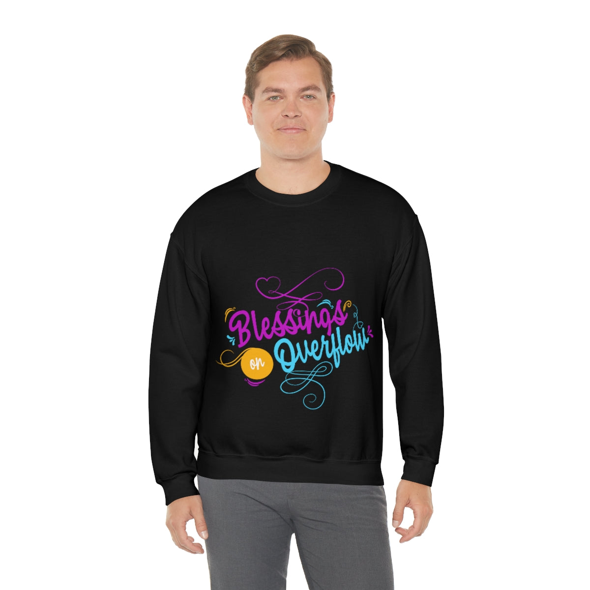 Blessings On Overflow Unisex Heavy Blend™ Crewneck Sweatshirt Printify