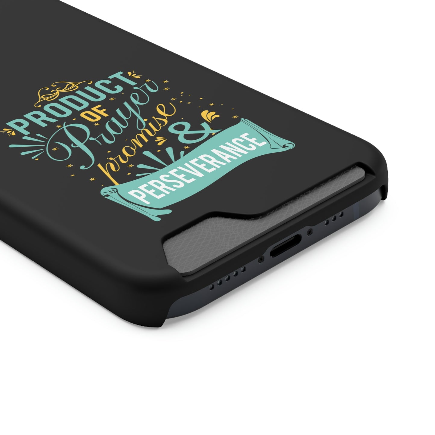 Product Of Prayer Promise And Perseverance Phone Case With Card Holder