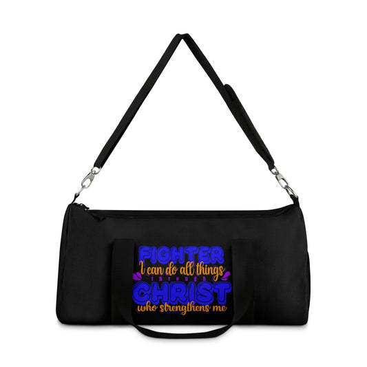 Fighter I Can Do All Things Through Christ Who Strengthens Me Duffel Bag Printify