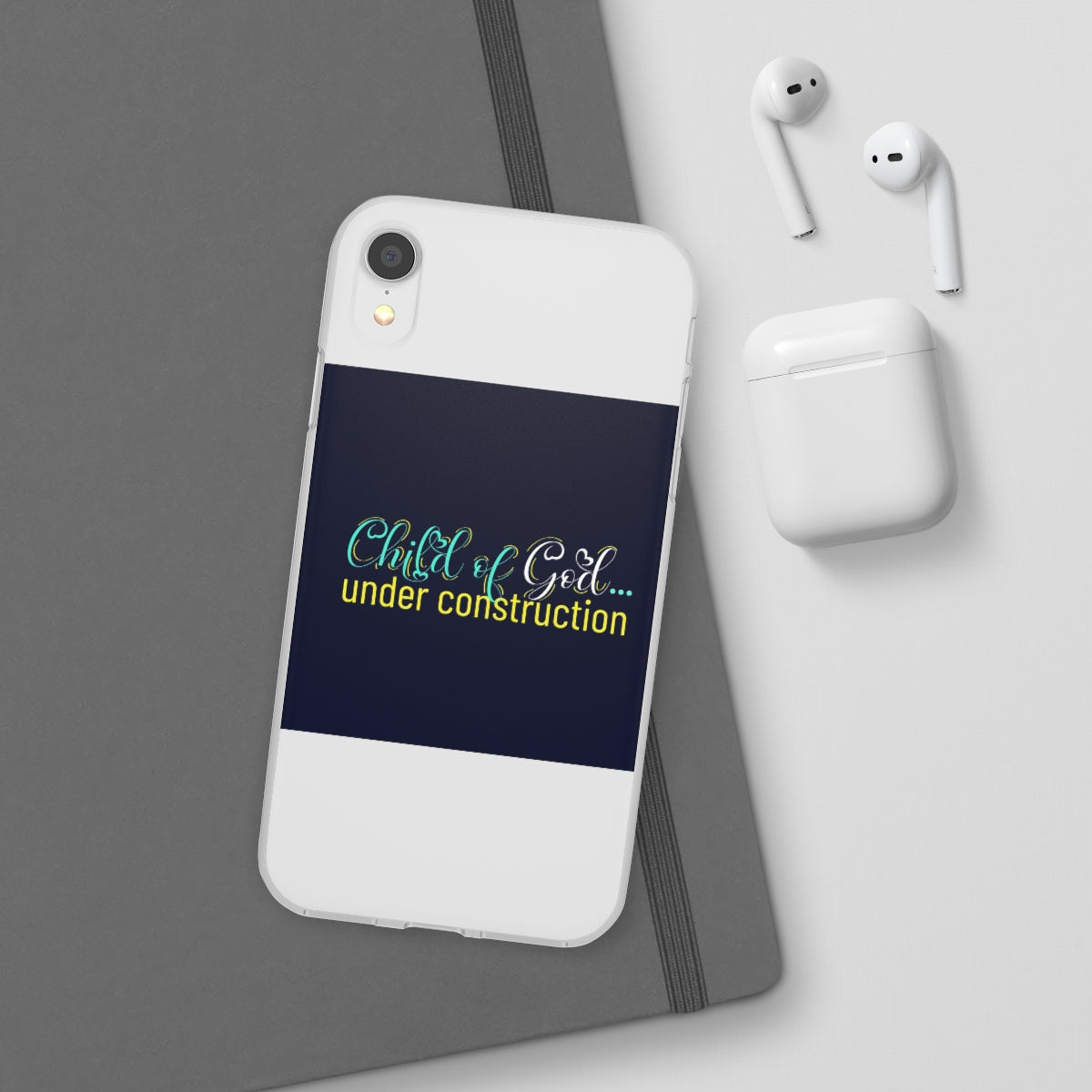 Child of God Under Construction Flexi Phone Case.compatible with select IPhone & Samsung Galaxy Phones Printify