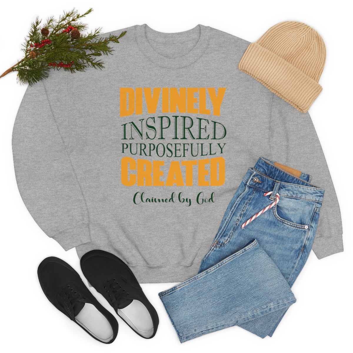 Divinely Inspired Purposefully Created Unisex Heavy Blend™ Crewneck Sweatshirt Printify