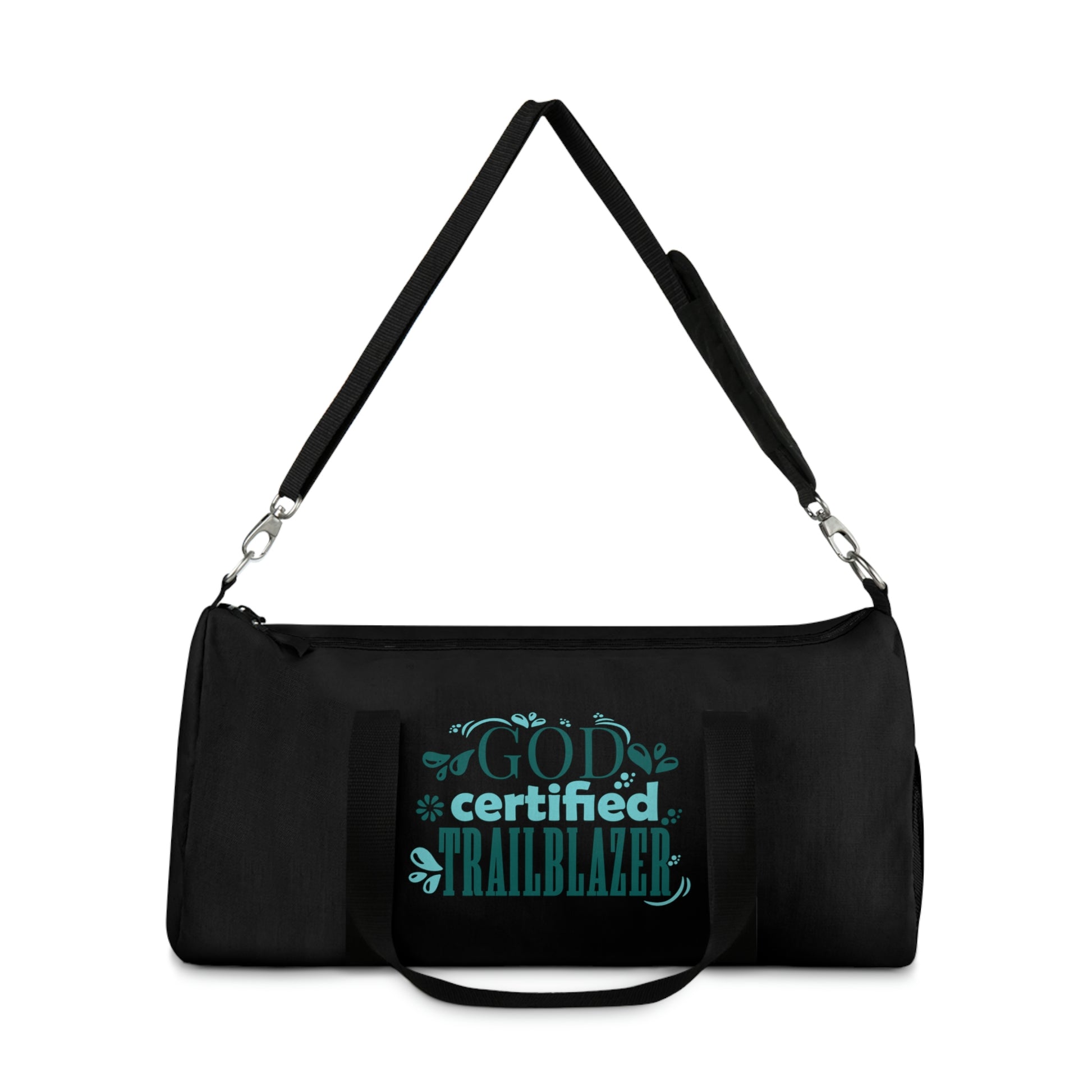 God Certified Trailblazer Duffel Bag Printify