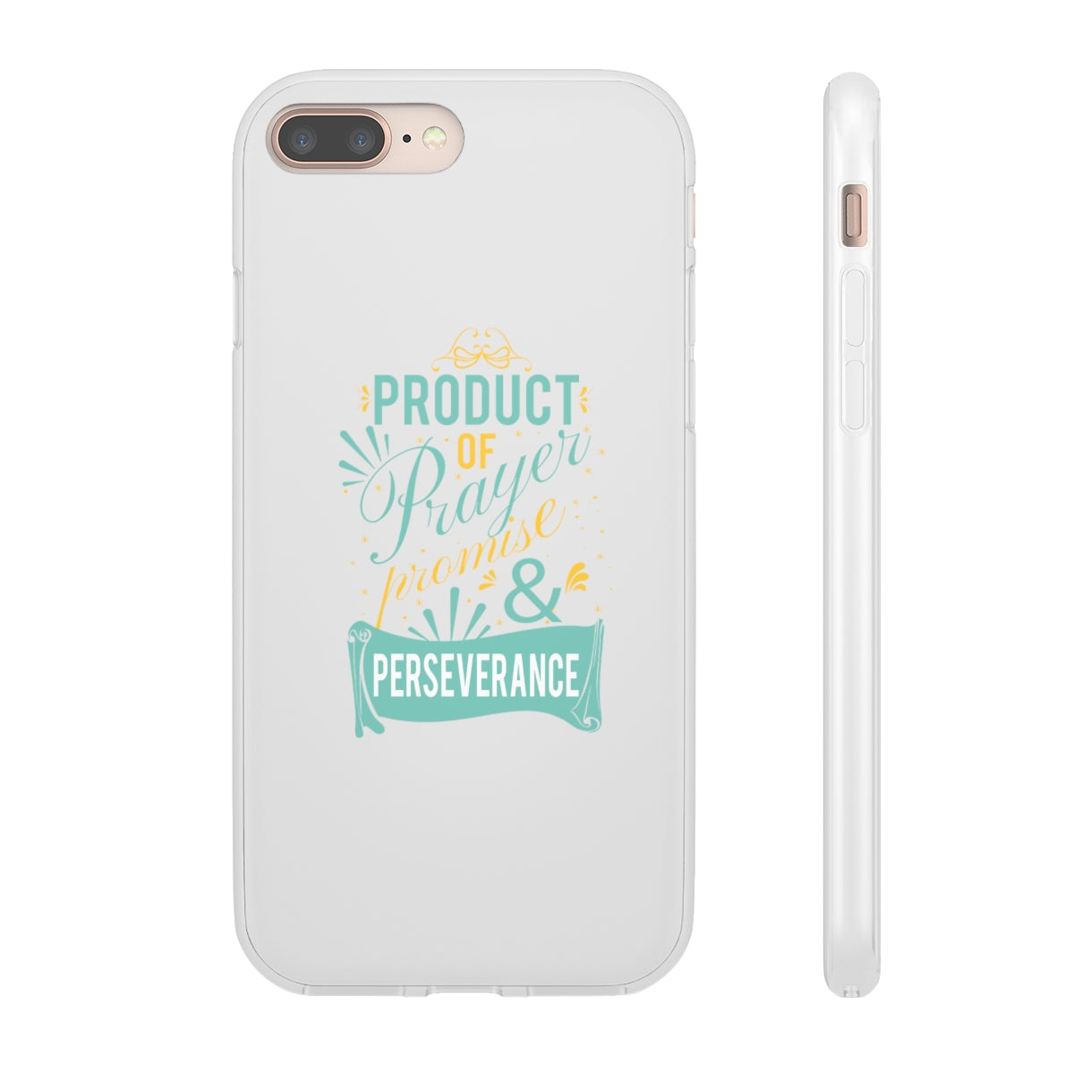 Product of Prayer Promise and Perseverance Flexi Phone Case. compatible with select IPhone & Samsung Galaxy Phones Printify