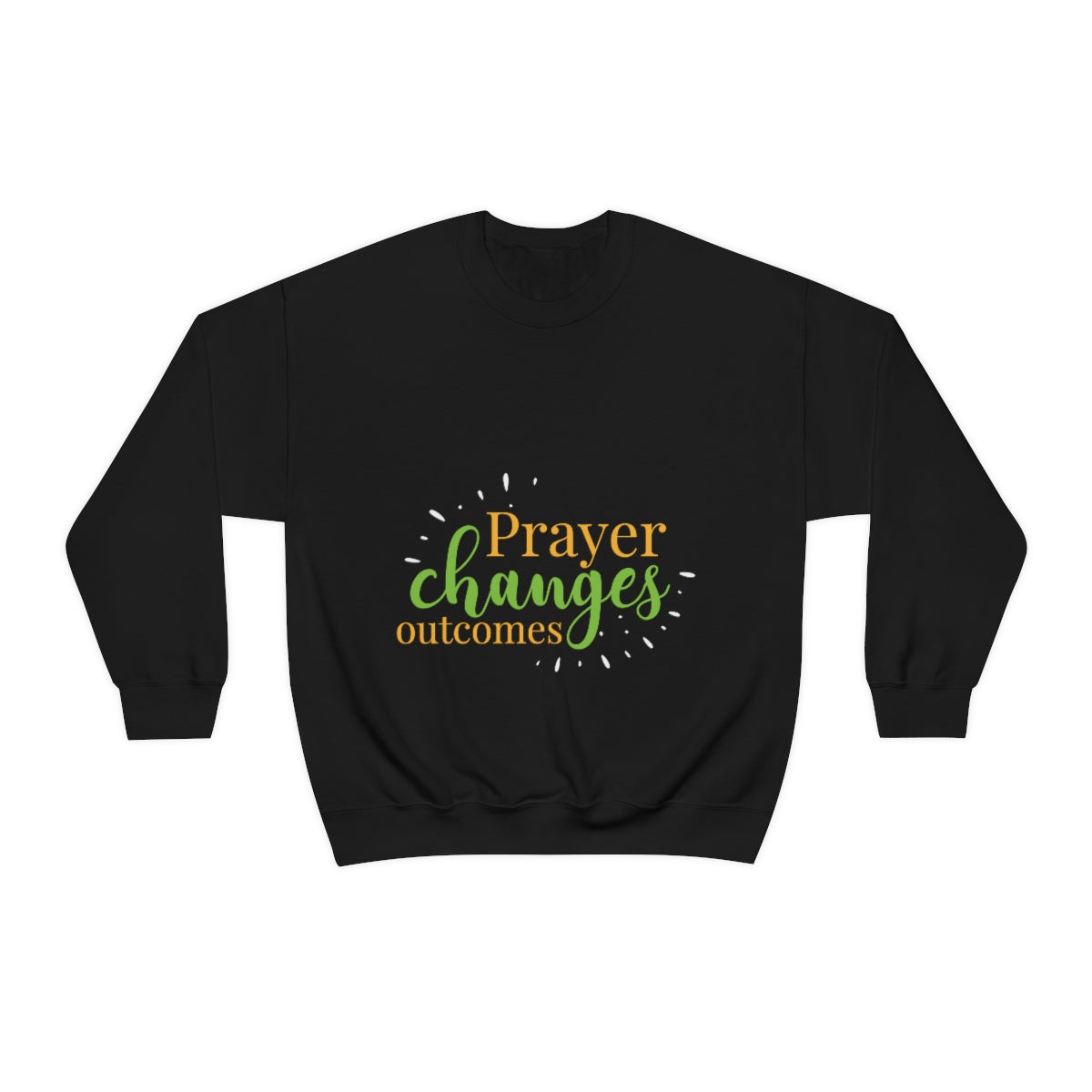 Prayer Changes Outcomes Unisex Heavy Blend™ Crewneck Sweatshirt Printify