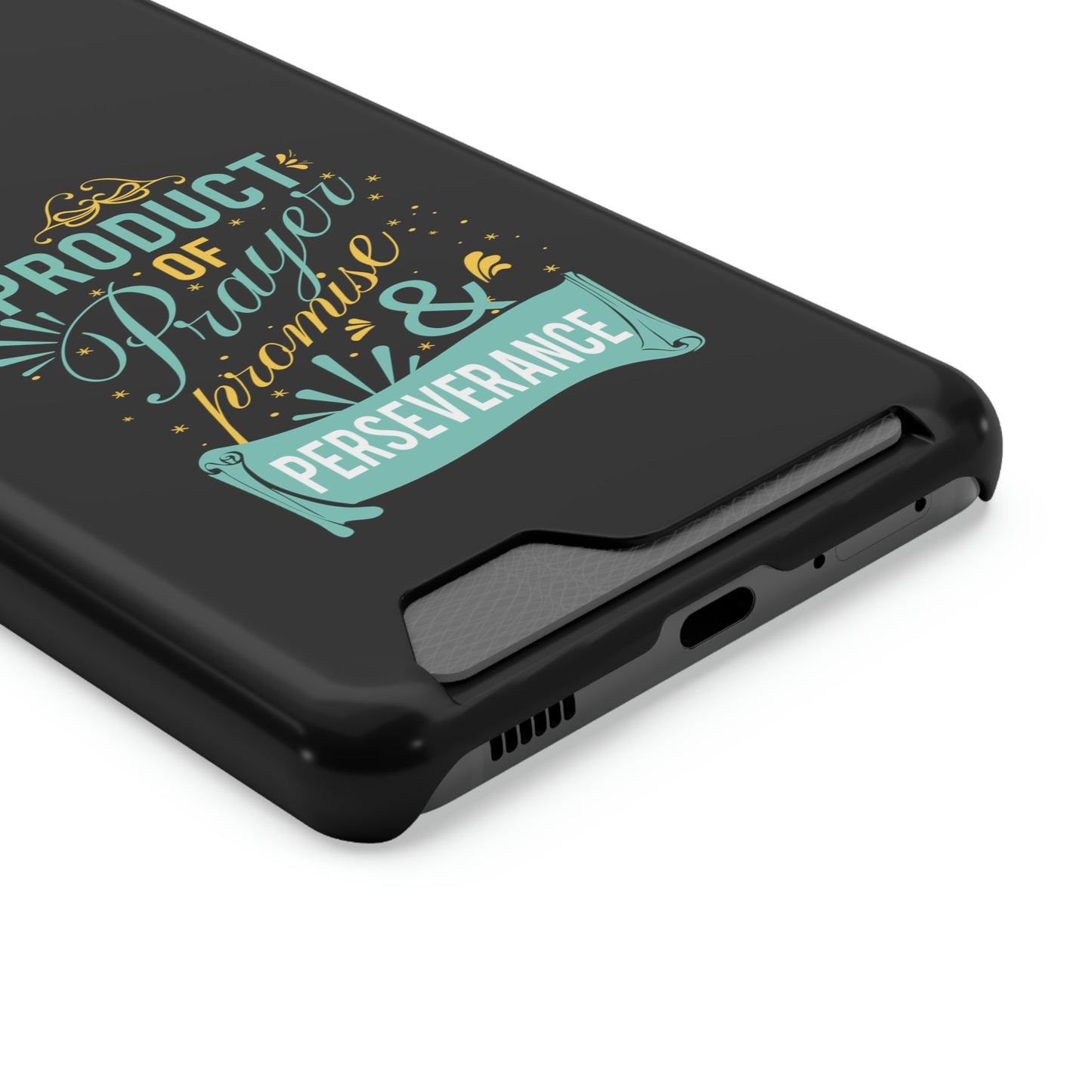 Product Of Prayer Promise And Perseverance Phone Case With Card Holder