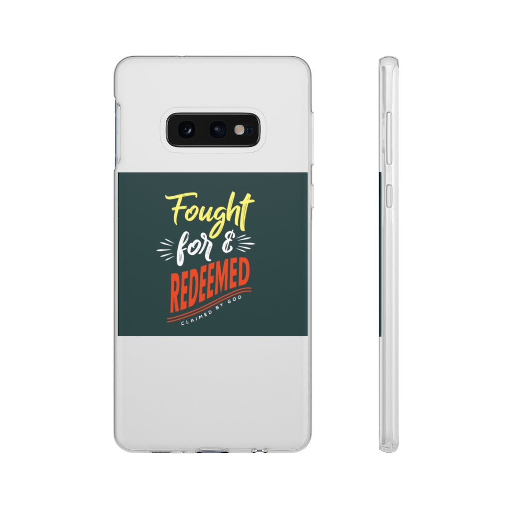 fought for and  redeemed Flexi Phone Case. compatible with select IPhone & Samsung Galaxy Phones Printify