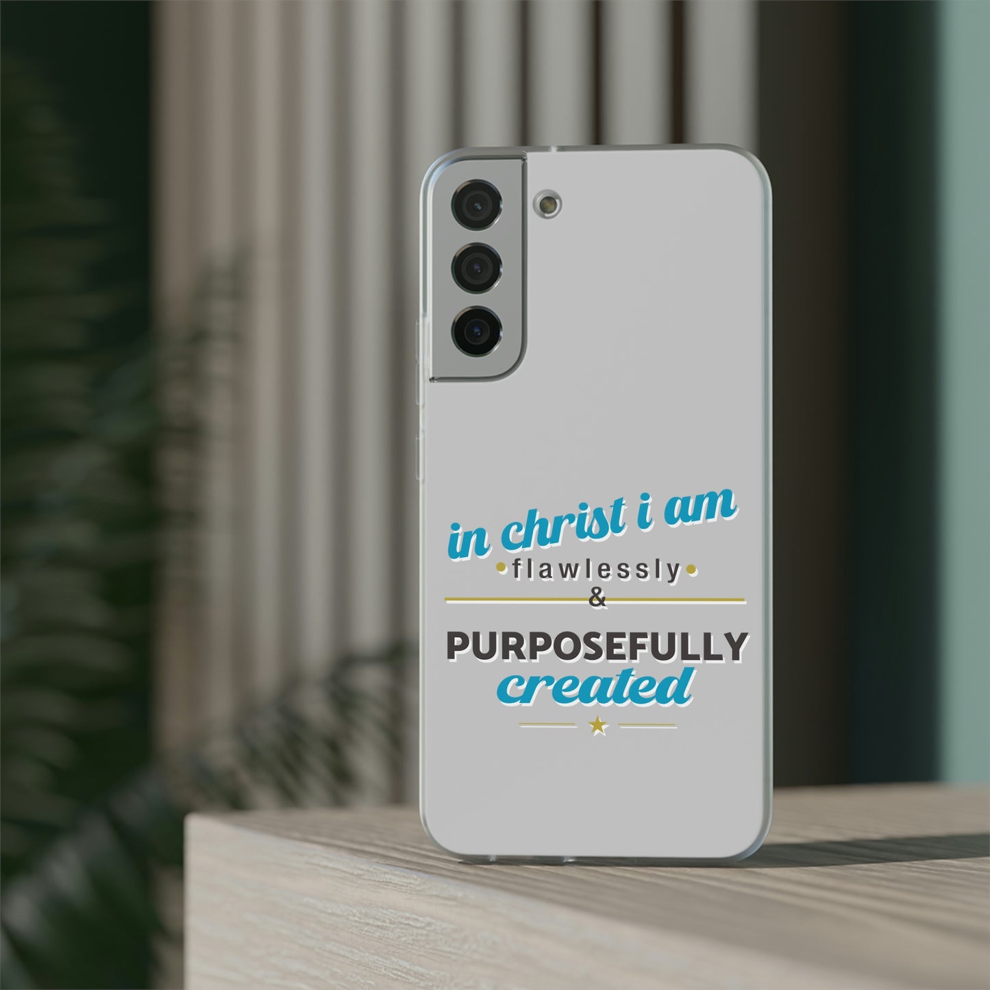 In Christ I Am Flawlessly & Purposefully Created Flexi Phone Case