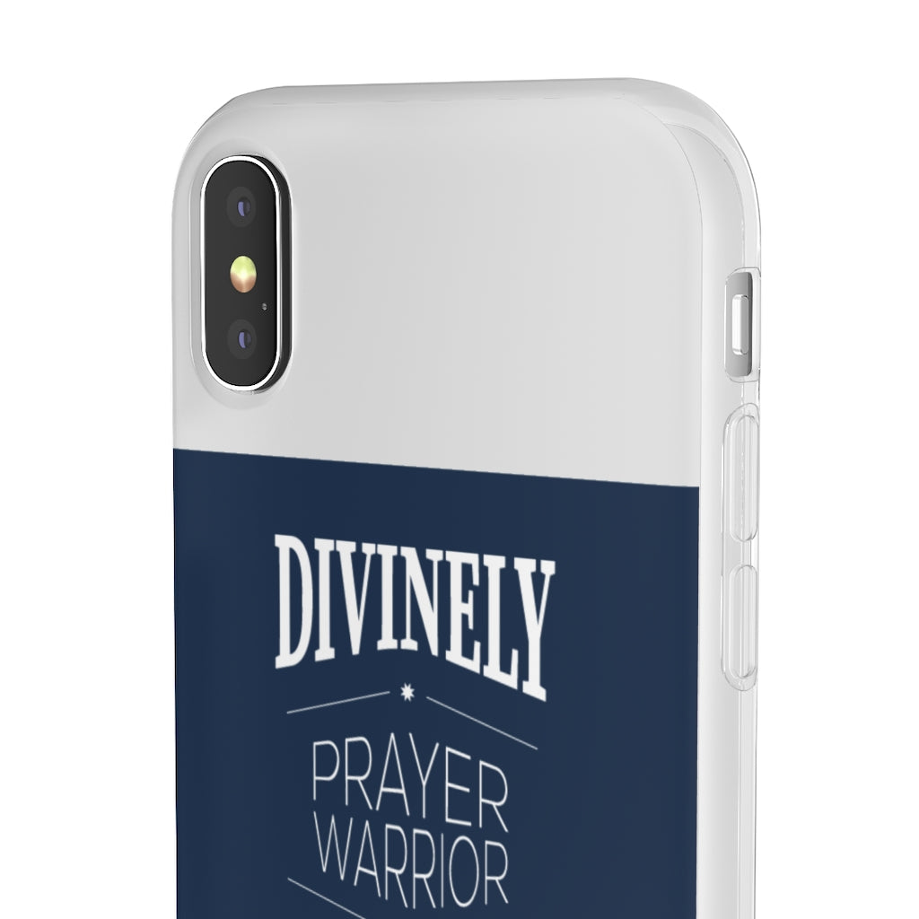 Divinely Armed Prayer Warrior Flexi Phone Case compatible with select IPhone & Samsung Galaxy Phones Printify